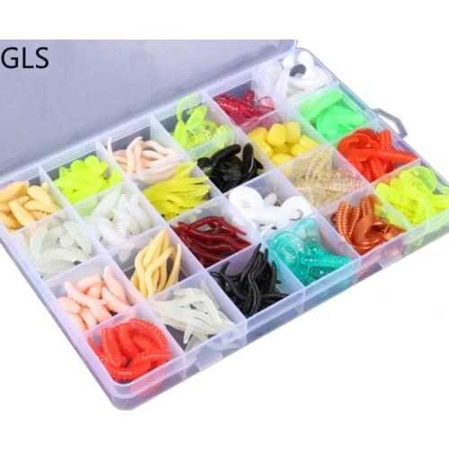 2021 New Fishing Soft Bait Kit Silicone Lure 285/190Pcs Artificial Wobbler Fake Bait Sea Bass Carp Fishing Tools Set
