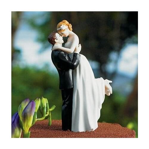 Free Shipping True Love Romance Bride & Groom Figurine Cake Topper Funny Wedding Cake Decoration