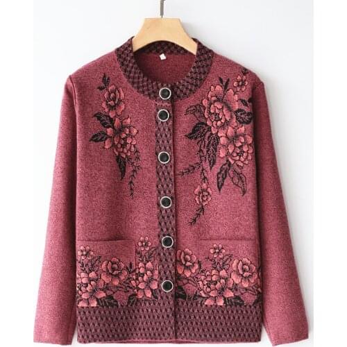 New Autumn Winter Wool Vintage sweater Warm Sweaters Middle Aged Women Loose Solid Knitted Sweater Female O-neck Coat Casual Y2K