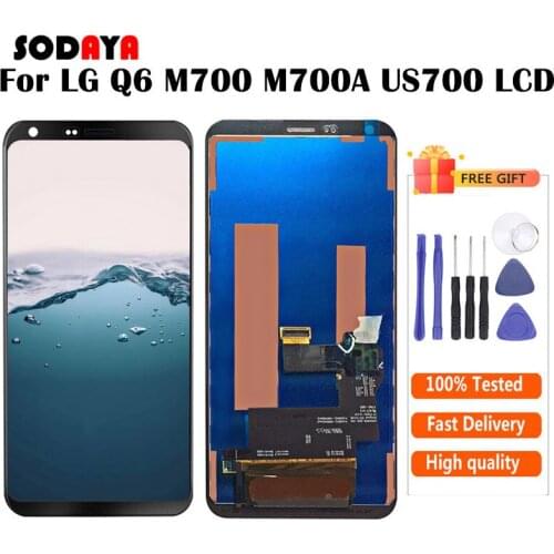 Full LCD Display with Touch Screen Digitizer Assembly For LG Q6 M700 M700A LCD Free Shipping