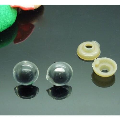 10mm Clear Black Safety Eyes / Plastic Doll eyes Handmade Accessories For Bear Doll Animal Puppet Making - 50 pairs/lot