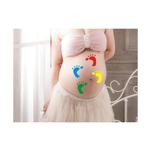 Pregnant Photography Props Face Baby Suits Maternity Belly Cute Stickers Free shipping Baby Shower
