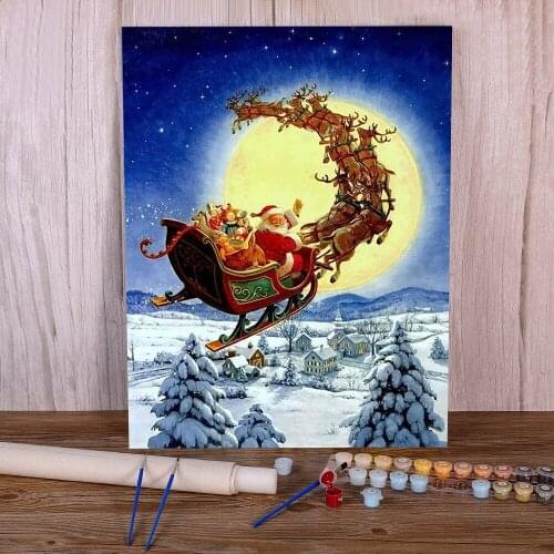 Christmas Ball With Snow DIY Paint By Numbers Set Oil Paints 50*70 Boards By Numbers Handmade Crafts For Adults Handicraft
