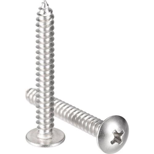 Uxcell Phillips Head Self Tapping Screws, 304 Stainless Steel Wood Sheet Metal Screw