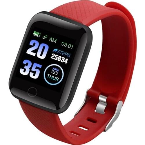 116Plus USB Charging Heart Rate Blood Pressure Monitor Multi-sport Modes Smart Watch
