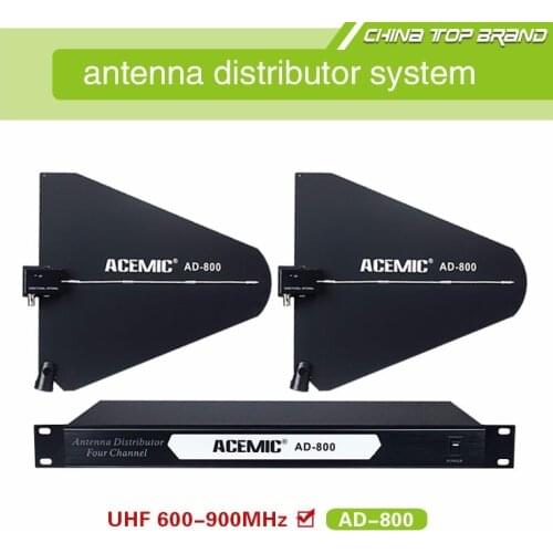 ACEMIC AD-800 professional stage performance UHF antenna distributor amplifier for wireless microphone system