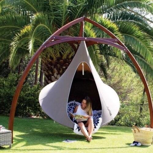 Children Shape Teepee Tree Hanging Swing Chair for Kids & Adults Indoor Outdoor Hammock Tent Patio Furniture Camping 100cm