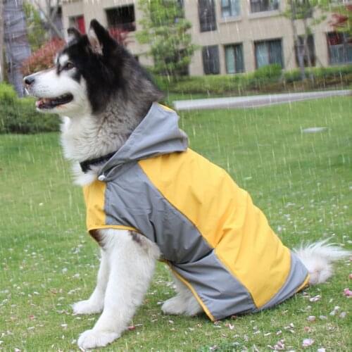 Dog Waterproof Raincoat Reflective Jacket For Large Medium Dogs Labrador Golden Retriever Outdoor Breathable Cape Pet Supplies