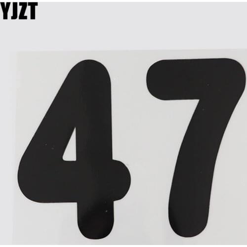 YJZT 14.2CM*11.1CM Funny Basketball 47 Number Decal Car Motorcycle Stickers Vinyl 13D-0426