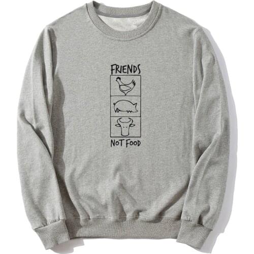 Funny Friends Not Food hoodies for women fall coat winter casual pullovers hipster Vegan Vegetarian shirt drop shipping
