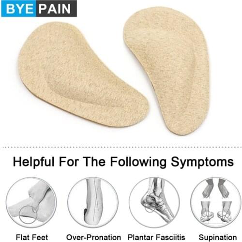 1Pair BYEPAIN Foot Massage Arch Support Insoles - PU Gel Orthopedic Orthotic Insoles - Correct Flat Feet - Relieves Pain