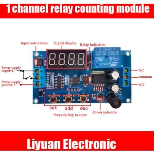 1pcs 1 channel relay module / DC6-40V counter module / digital counter
