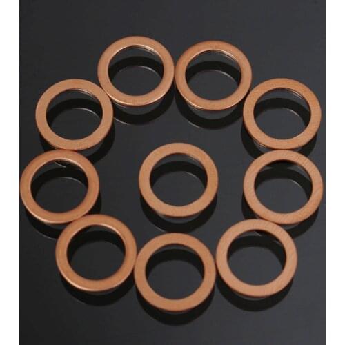 10/20/50pcs M10 Standard Motorcycle Braided Clutch Brake Copper Hose Washers Enhancement