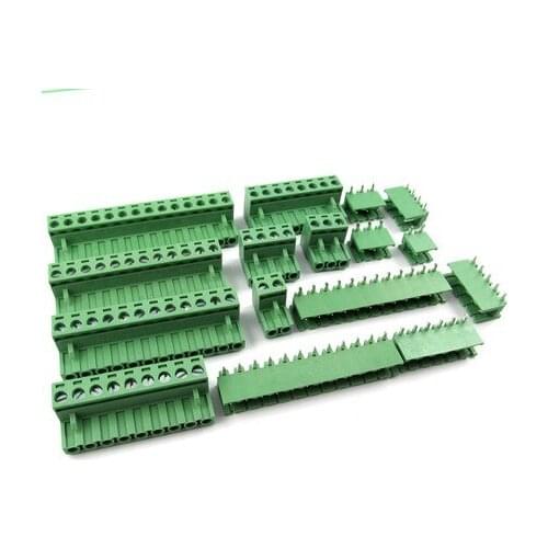 100SETS Solder pluggable terminals KF2EDG5.08-2p/3p/4p/5p/6p/7p/8p/9p/10p Pitch 5.08MM Butt-type plug-in