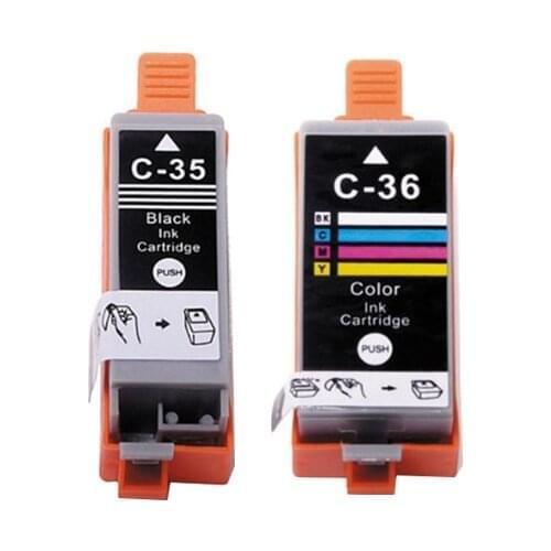 CISSPLAZA 5sets Compatible Ink Cartridge for canon PGI 35 CLI 36 pgi35 cli36 PIXMA IP100B IP100 IP100 printer