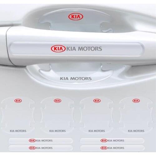 8PCS Car Door Handle Sticker Protector Film For Kia Sportage 3 4 QL Rio 3 4 K2 Optima Sorento Picanto Ceed Forte Cadenza K9 Soul