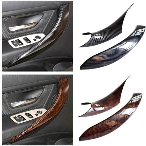 ABS Carbon Texture Car Snap-in Interior Door Handle Pull Cover For BMW 3 4 Series F30 F31 F32 F33 F34 F35 F36 F80 F82 F83 13-19