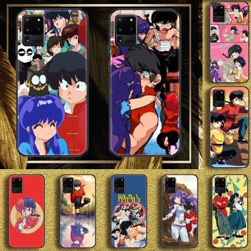Anime Cartoon Ranma 1 2 Phone case For Samsung Galaxy Note 4 8 9 10 20 S8 S9 S10 S10E S20 Plus UITRA Ultra black art waterproof