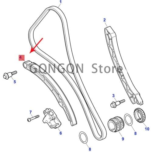 CAR timing chain version 2006 -2021 Jag ua rf-type f-pace xk xf xj xe Tooth chain tensioner Time return guide Chain baffle