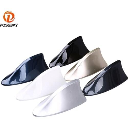 POSSBAY Car Antennas Shark Fin Antenna Auto Radio Signal Aerials Roof Antennas for Renault Nissan Opel Ford Hyundai Car Styling