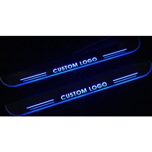 For Volkswagen Vw Polo Passat B7 B8 CC Golf 6 MK6 7 MK7 Touran Bora Touareg Tiguan Jetta Dynamic LED Door Sill Scuff Plate Pedal