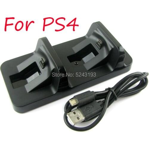 Dual USB Charging Dock Station Stand for PS4 PlayStation 4 Game Controller Handle Charger Cradle Bracket for PS 4 High Quality