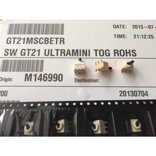 France CK GT21MSCBETR toggle switch 0.4VA 20V mini DIP 6 feet 2 files gear