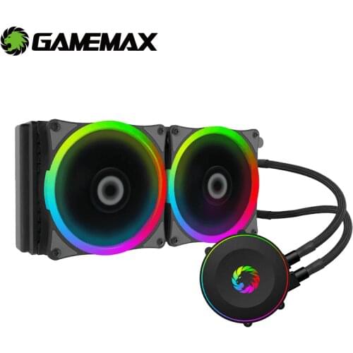 Gamemax Water Cooling 240 Water Cooler RGB Water Cooler Heatsink Integrated CPU Cooling Radiator LGA 1151/1156/2011/AM3+/AM4