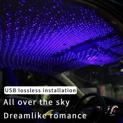 Romantic LED Starry Sky Night Light 5V USB Powered Galaxy Star Projector Lamp for Car Roof Room Ceiling Decor Decorative Lamp