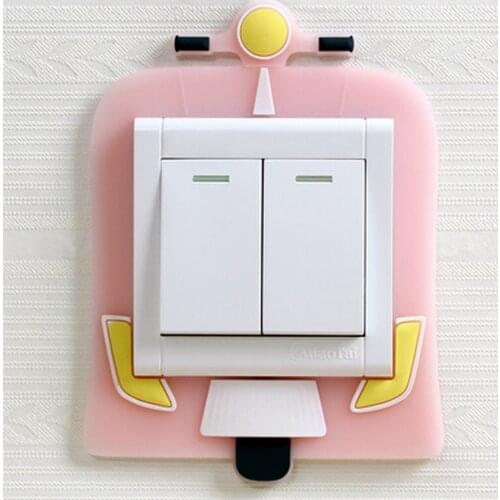 Cute Cartoon 3D Wall Silicon on Switch Stickers Children Luminous Switch Light Home Decoration