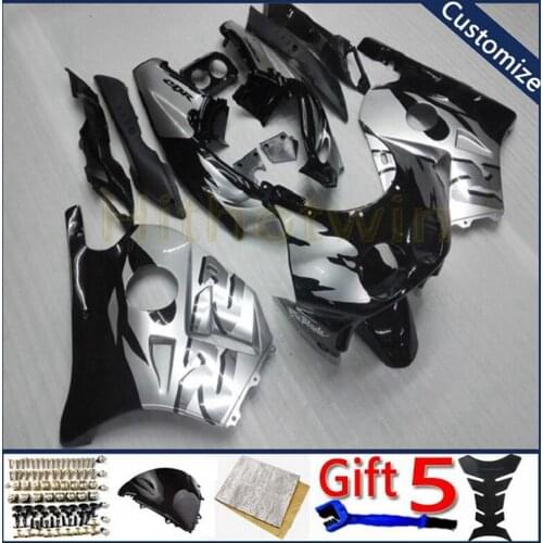 Motorcycle plastic cover For CBR250RR MC22 1990 1991 1992 1993 1994 1995 1996 1997 1998 1999 ABS Fairing Injection mold silver