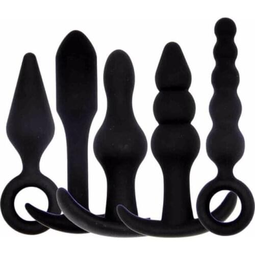 5 Types Soft Silicone Anal Butt Plug Vaginal G-spot Stimulation Vibrator Female Masturbation Anal Dildo Sex Toys for Women Gay