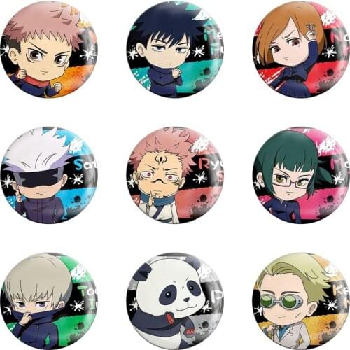 NEW Anime Jujutsu Kaisen Yuji Itadori Satoru Fushiguro Megumi Cosplay Badge Brooch Pin Cartoon Button Medal Bedge Souvenir