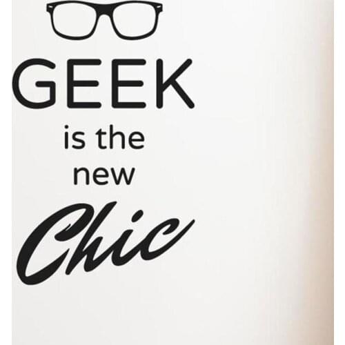 Makeyes Geek Is The New Chic Wall Sticker,Boy Bedroom Vinyl Wall Mural Art,Decals,Wall Decor,Gift for children,Q468