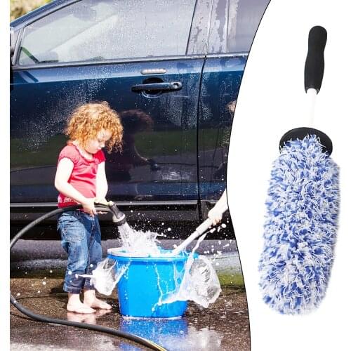 Rim Brush Alloy Rims, Soft Microfibre Rims Brush For Particularly G^entle Cleaning Up To The Rim Deep Bed Cleaning Brushes