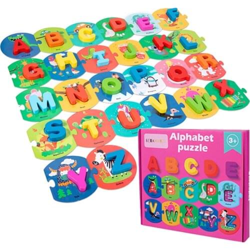 Alphabet Learning Toys For Toddlers Letter Puzzle Groove Board Writing Skills Training Educational Montessori ABC Matching Games