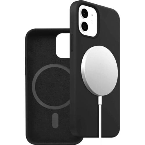 Support Wireless Charging Original Magnetic Case For iPhone 12 Pro Max Mini Soft Silicone Phone Case For iPhone 12 Back Cover