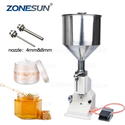 Semi Automatic Pneumatic Paste Filling Machine For Cream Shampoo Cosmetic Paste Filler (5~50Ml) Supply