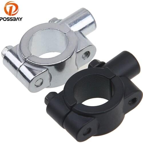 POSSBAY 8MM 10MM Universal Aluminum Motorcycle Handlebar Mirror Adaptor Holder Mount Brackets Clamps Retrovisor Moto Cafe Racer