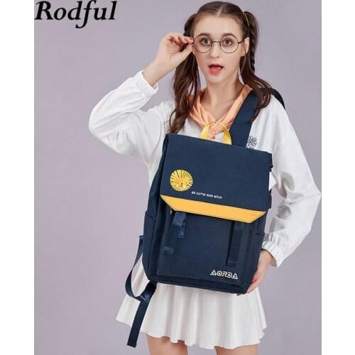 Strong Large Fabric Womens School Backpack Book Bag Student Schoolbag Backpack for Teenager Girls Teens Laptop Bookbag Female