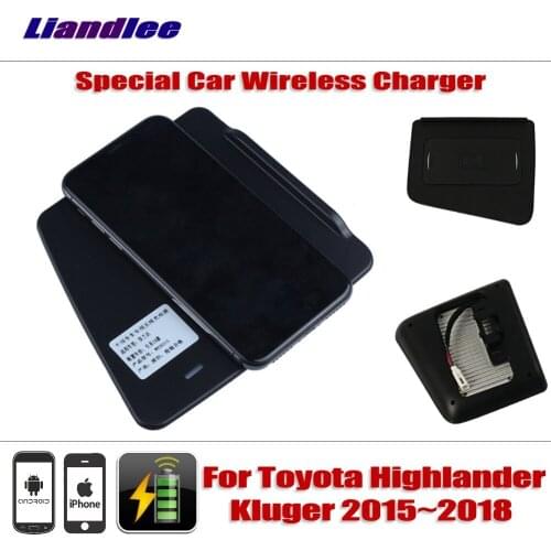 Accessories For Toyota Highlander Kluger 2015-2018 hidden Car Wireless Charger Storage For IPhone Android Battery Charger