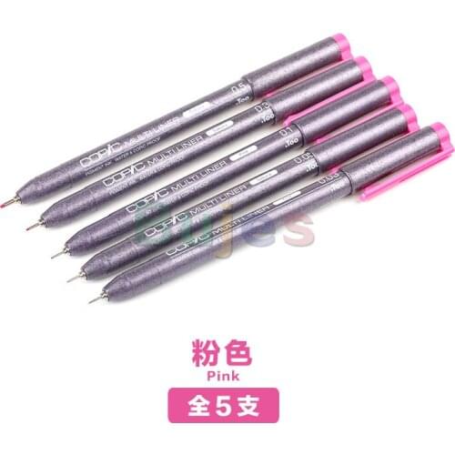 Copic Markers Multiliner Inking Pen - Pink, Ultra-blendable, Low Odor, Alcohol Based Inks, for Anime, Manga design