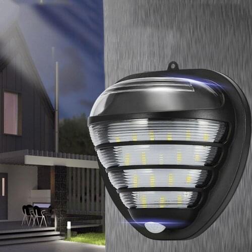 LED Solar Lamp Waterproof Solar Powered Light Motion Sensor Wall Light For Outdoor Pathway Garden Patio Fence Lamp