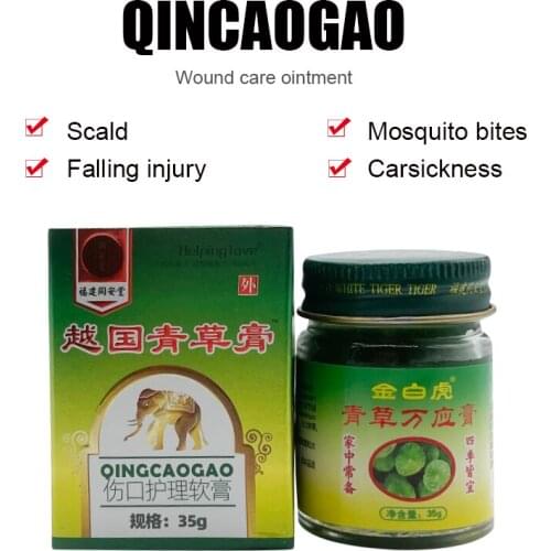 Vietnam Green Grass Cream Tiger Brand Headache Dizziness Summer Mosquito Bites Herbal Balm Green Herbal Wound Care Cream