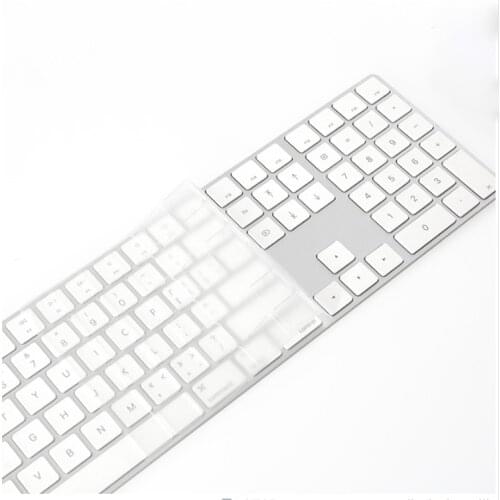 High Clear TPU Full Size keyboard Cover Skin For Apple Keyboard A1243 MB110LL/B with Numeric Keypad Wired USB for iMac old G6