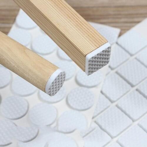 Multi-Size Floor Protector White Chair Leg Pads EVA Table Feet Pad Furniture Sofa Non-Slip Mat Noise Prevention Sticky Leg Cover