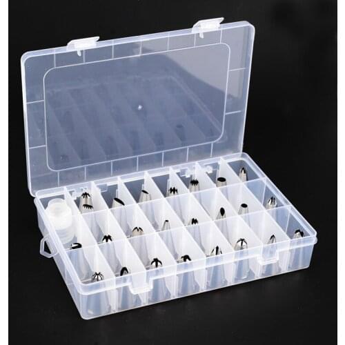 24 pcs/set Cake Nozzle Set With Converter Stainless Steel Cake Flowers Decoration Ice Piping Nozzles Set DIY Dessert Decorators