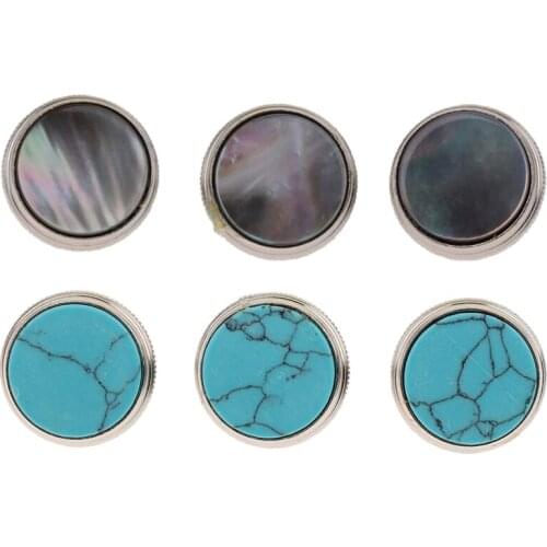 6 Pcs Trumpet Finger Buttons Valve Finger Trumpet Cap Screw Cover for Musical Bass Instrument Trumpet Repairing Accessories, 3 P