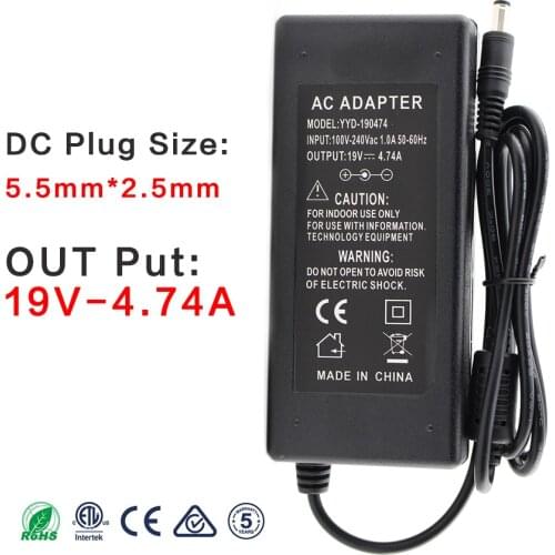 19V 4.74A AC Power Adapter Supply Laptop Notebook 19 V Volt Power Adapter 19V 4.74A Charger For Asus K53B K53BY K53E K53F Laptop