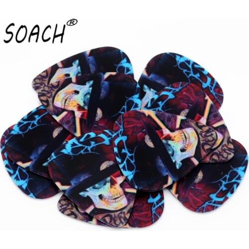 SOACH guitar picks accessories 10pcs 0.71mm rock band two side earrings pick DIY design guitar accessries pick guitar picks